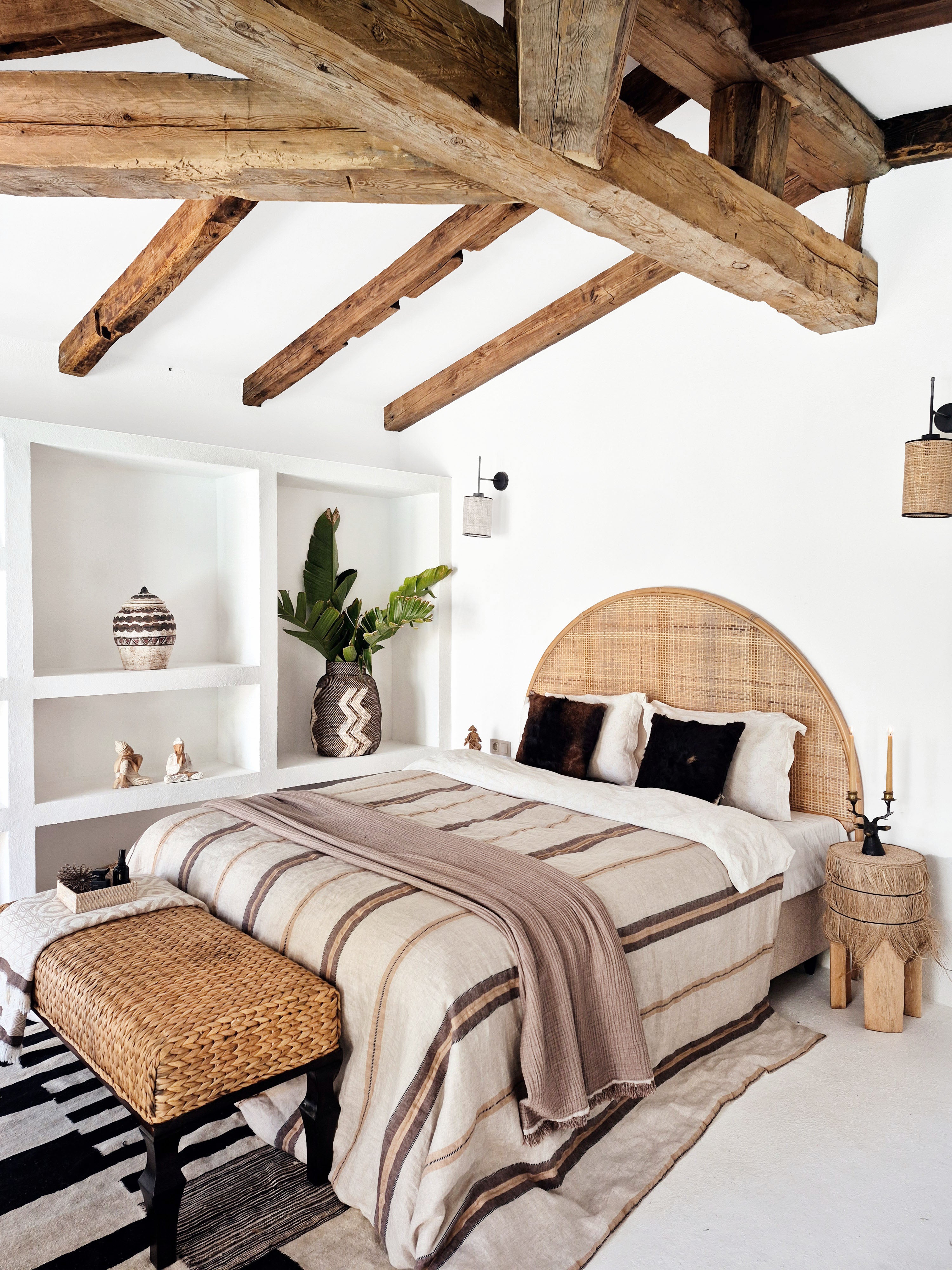 RATTAN RORO BED HEADBOARD