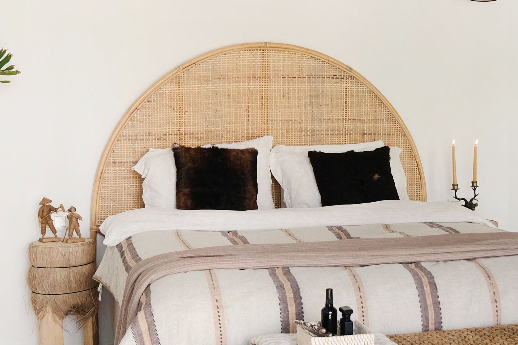 RATTAN RORO BED HEADBOARD
