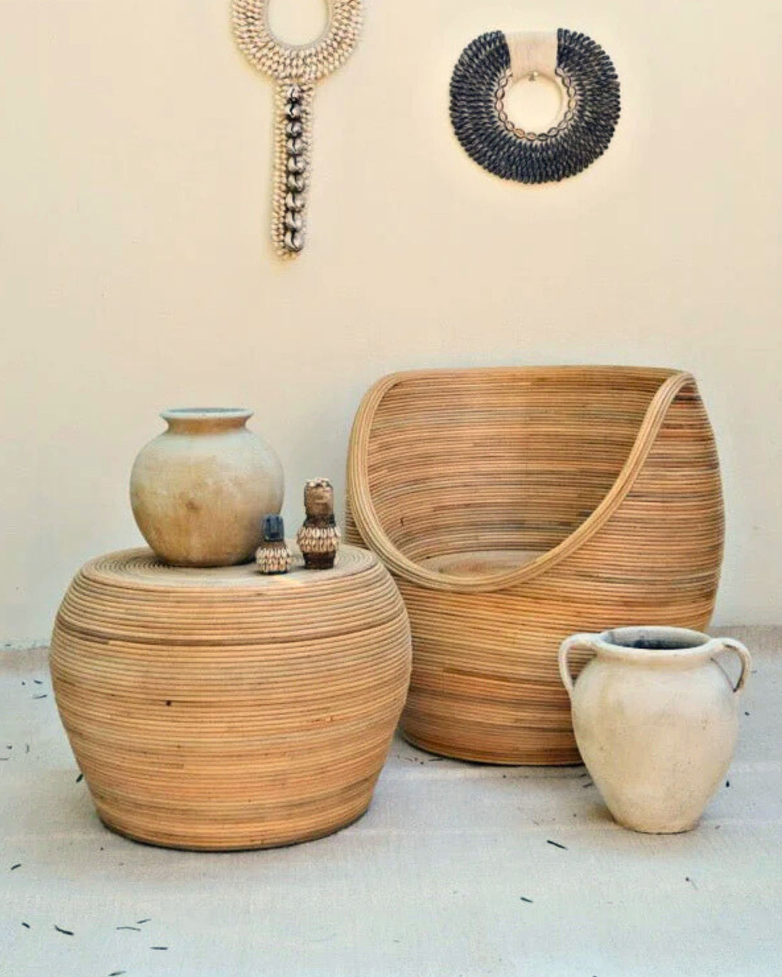 RATTAN TOP COFFEE TABLE