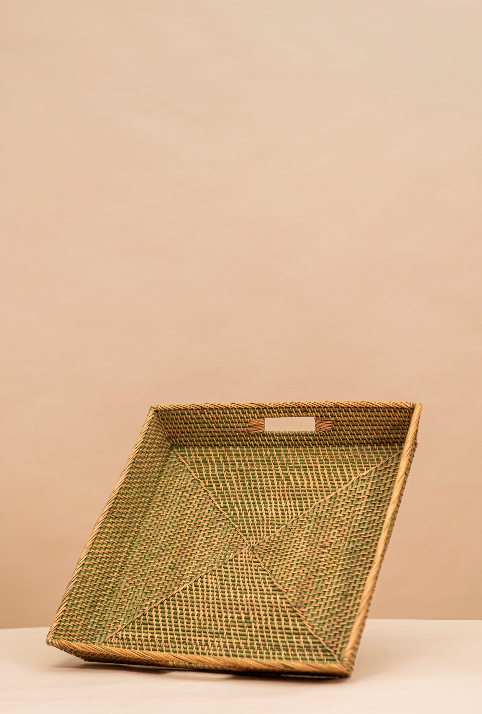 RATTAN HANDLE TRAY