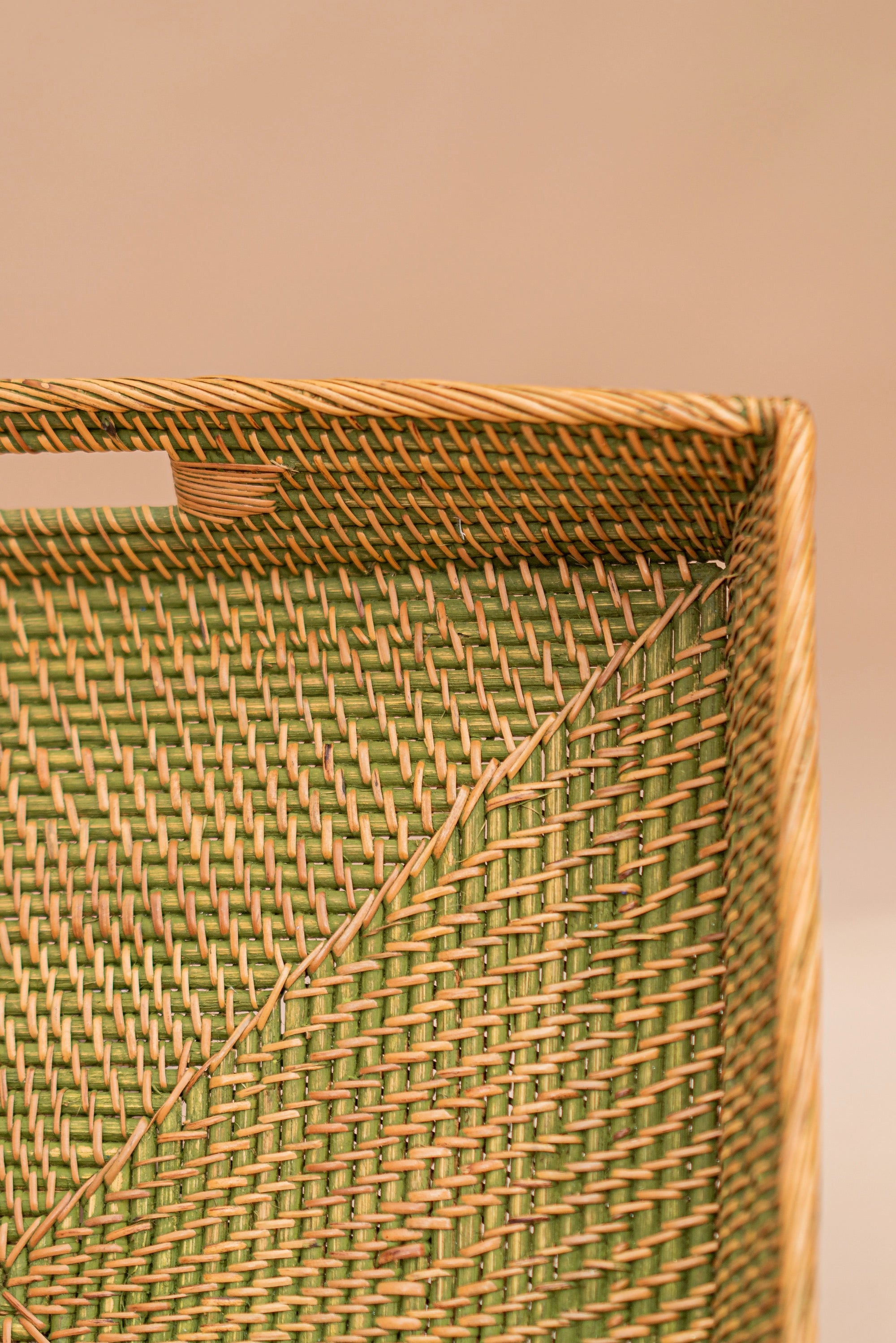 RATTAN HANDLE TRAY