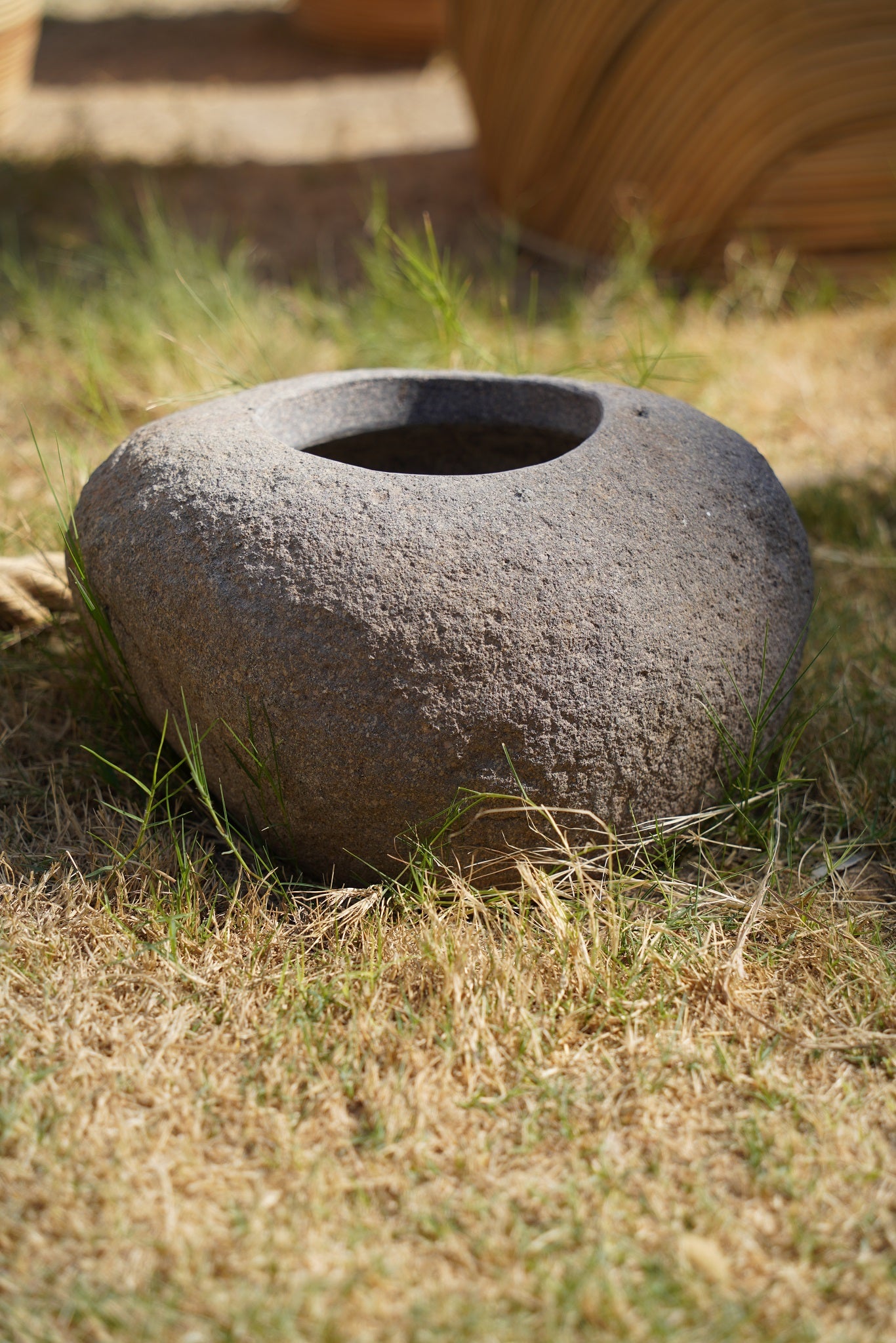 LARGE STONE BOWL