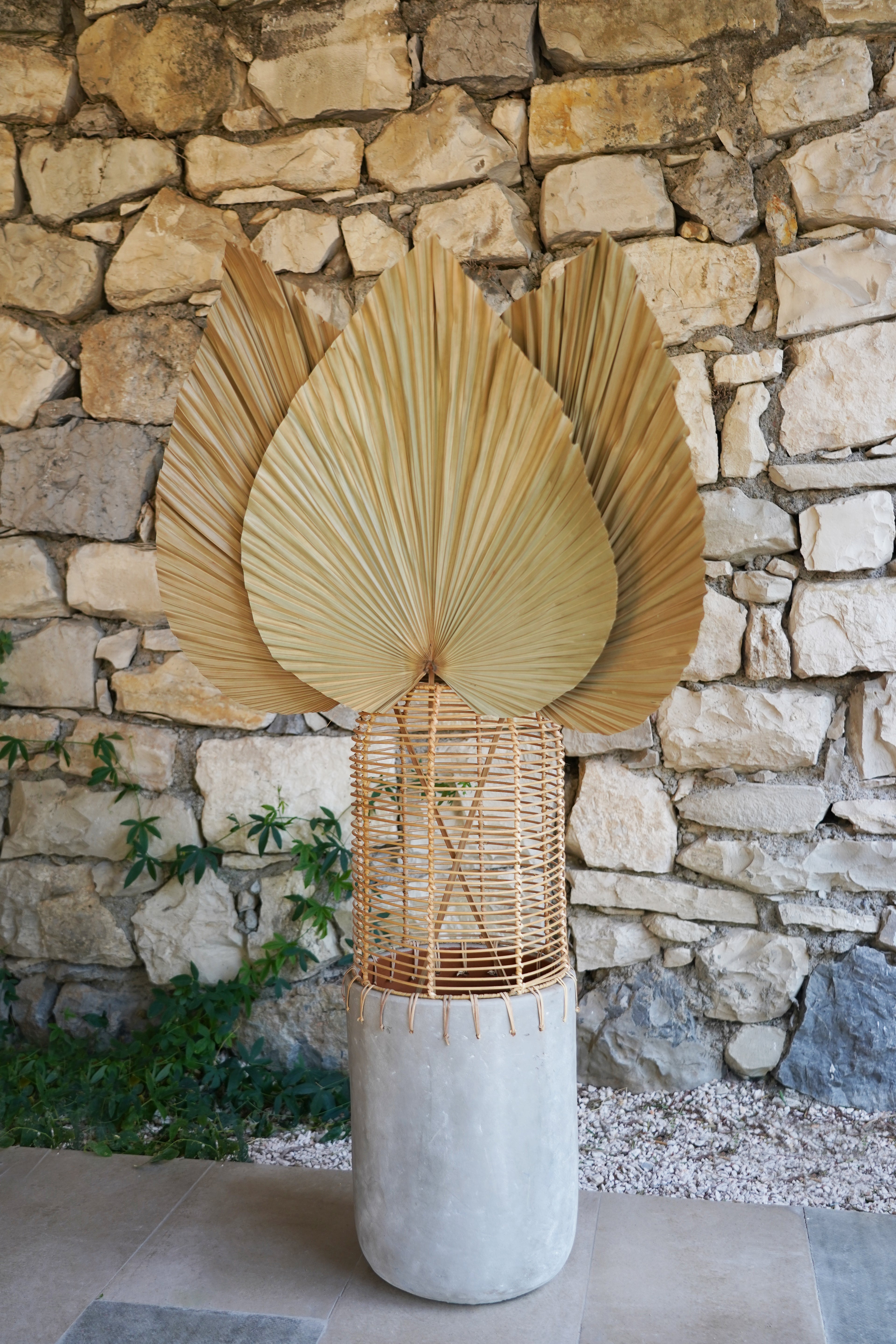 RATTAN LARGE VASE