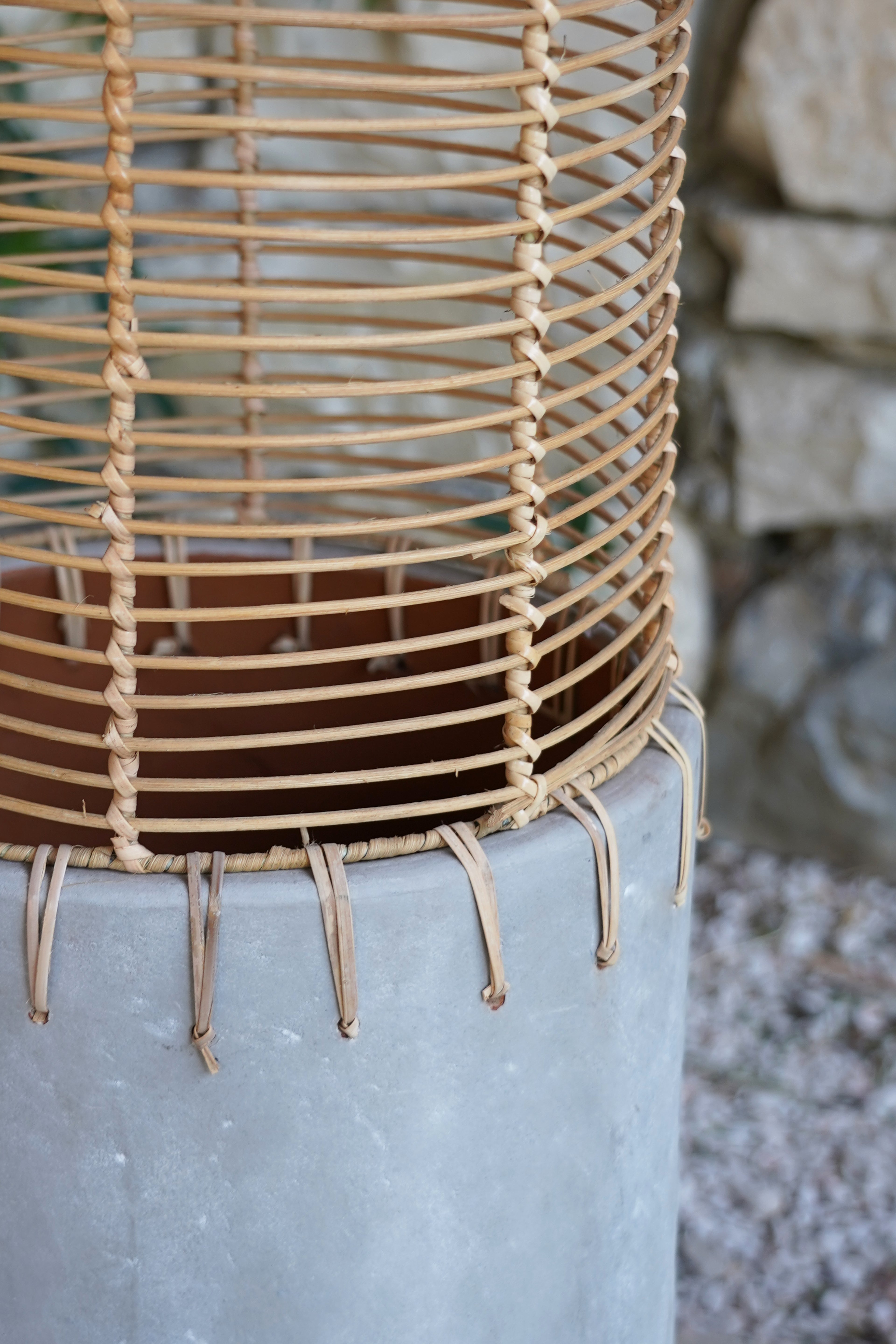 RATTAN LARGE VASE