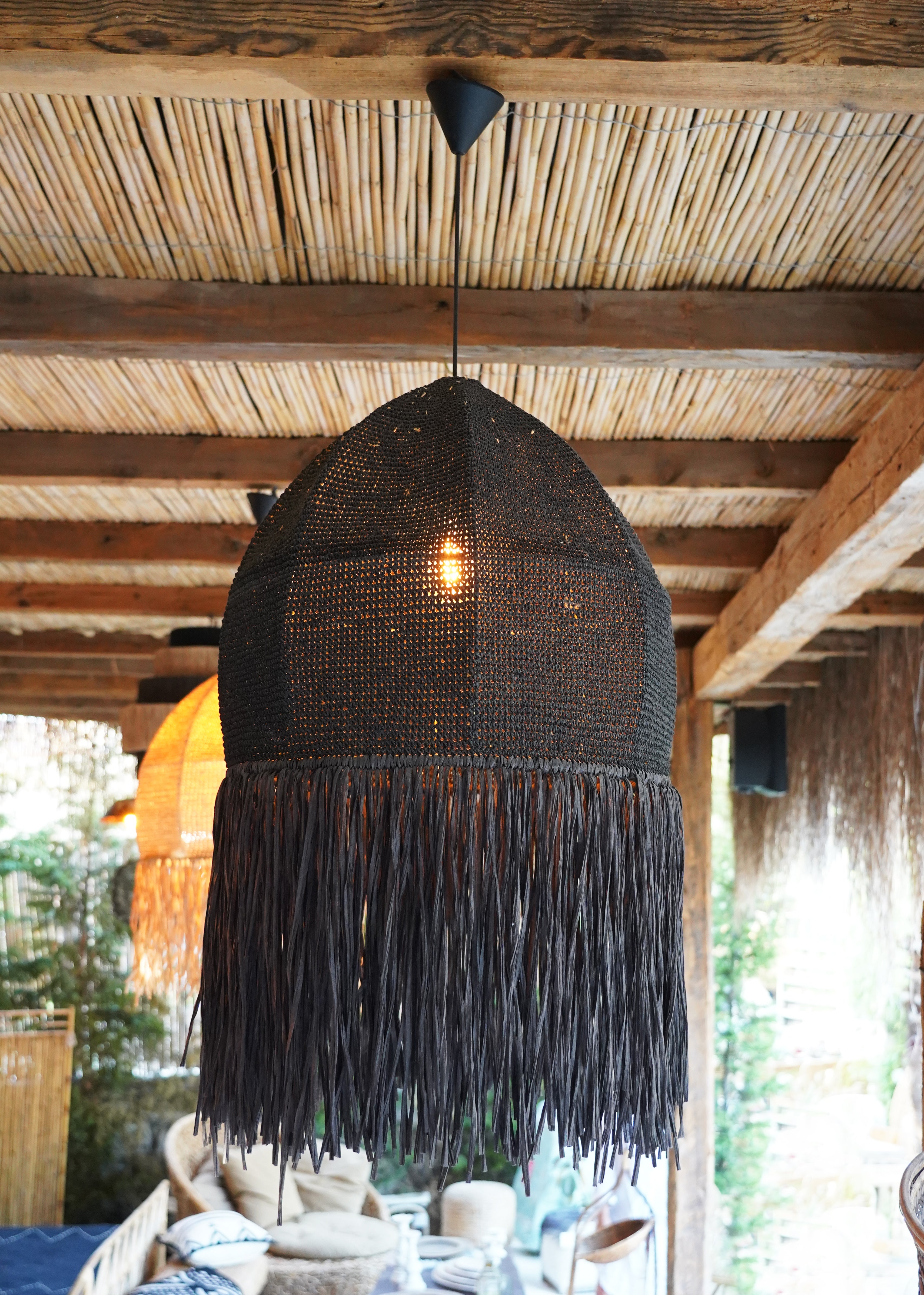 WICKER CHANDELIER