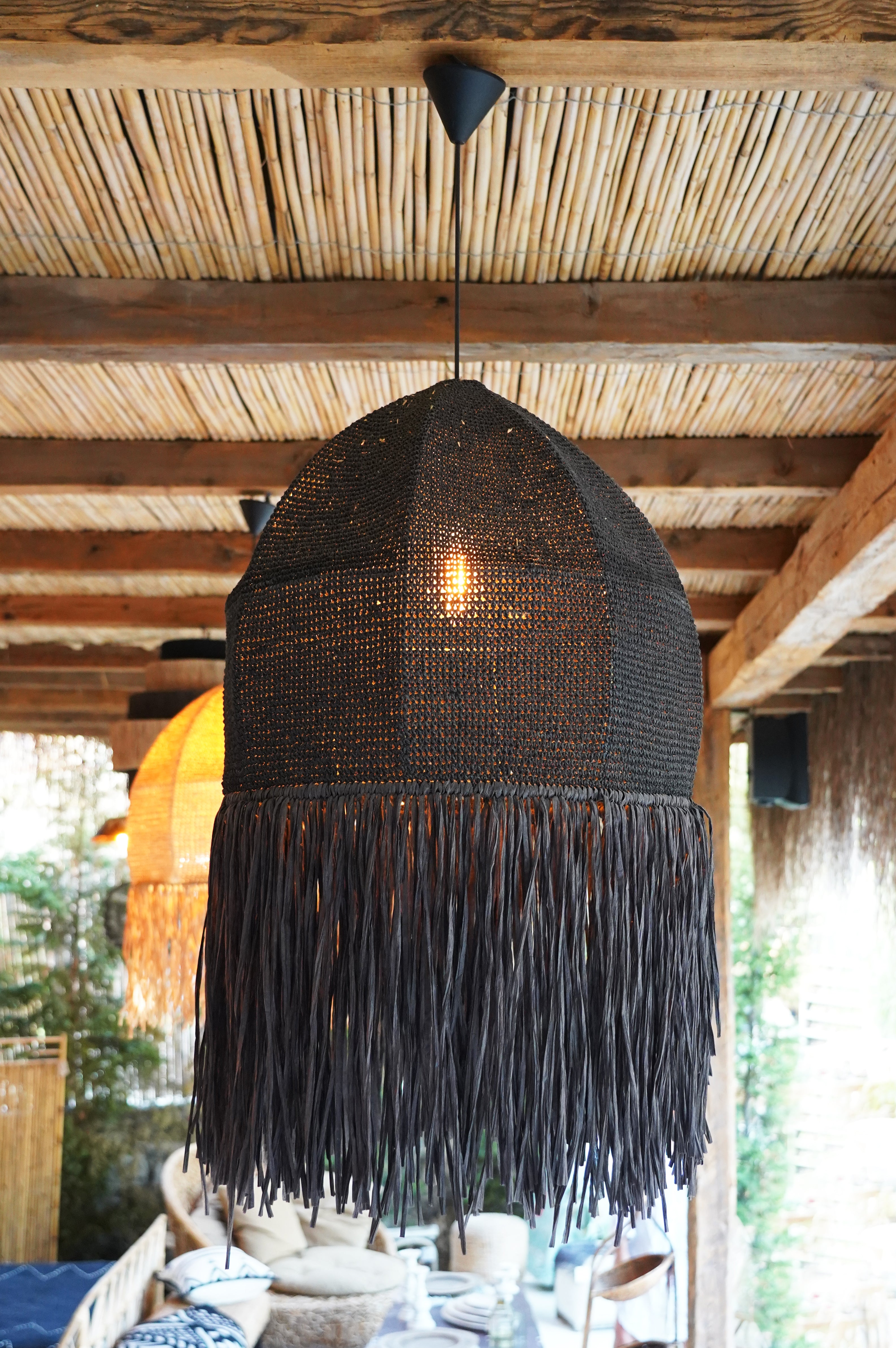 WICKER CHANDELIER