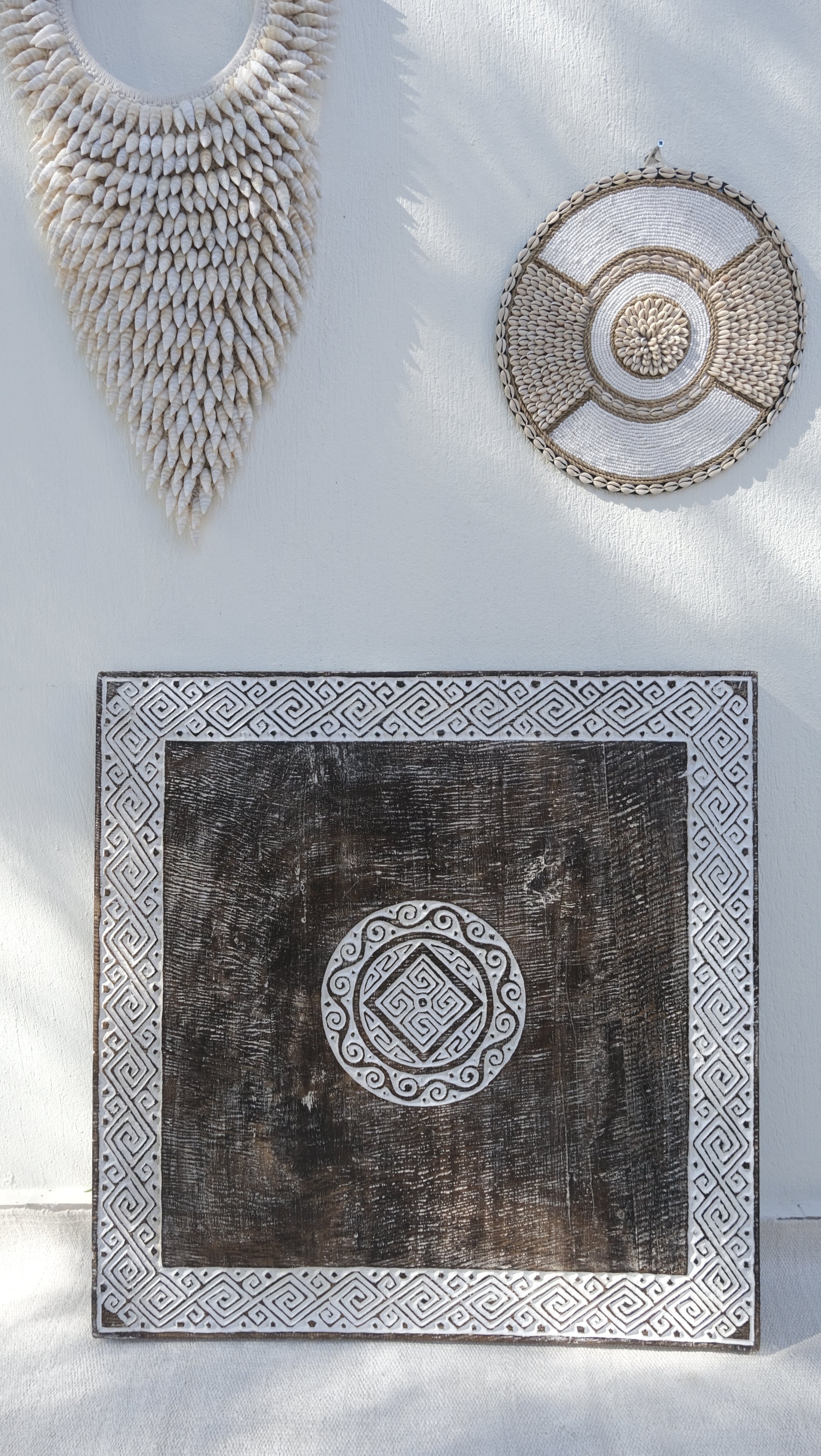 SQUARE EMBROIDERED TABLE 90CM
