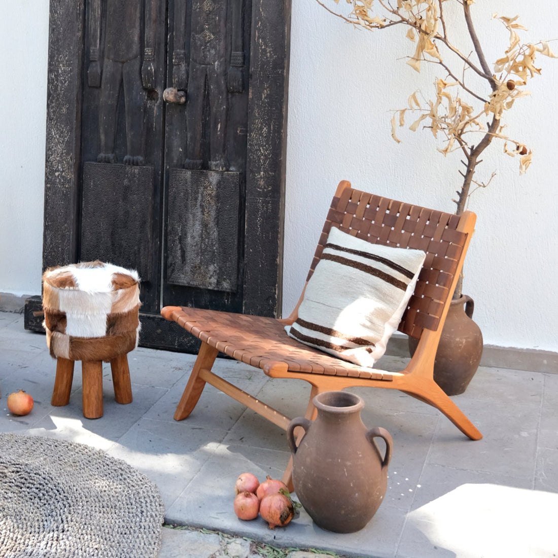 LAZY LEATHER ARMCHAIR