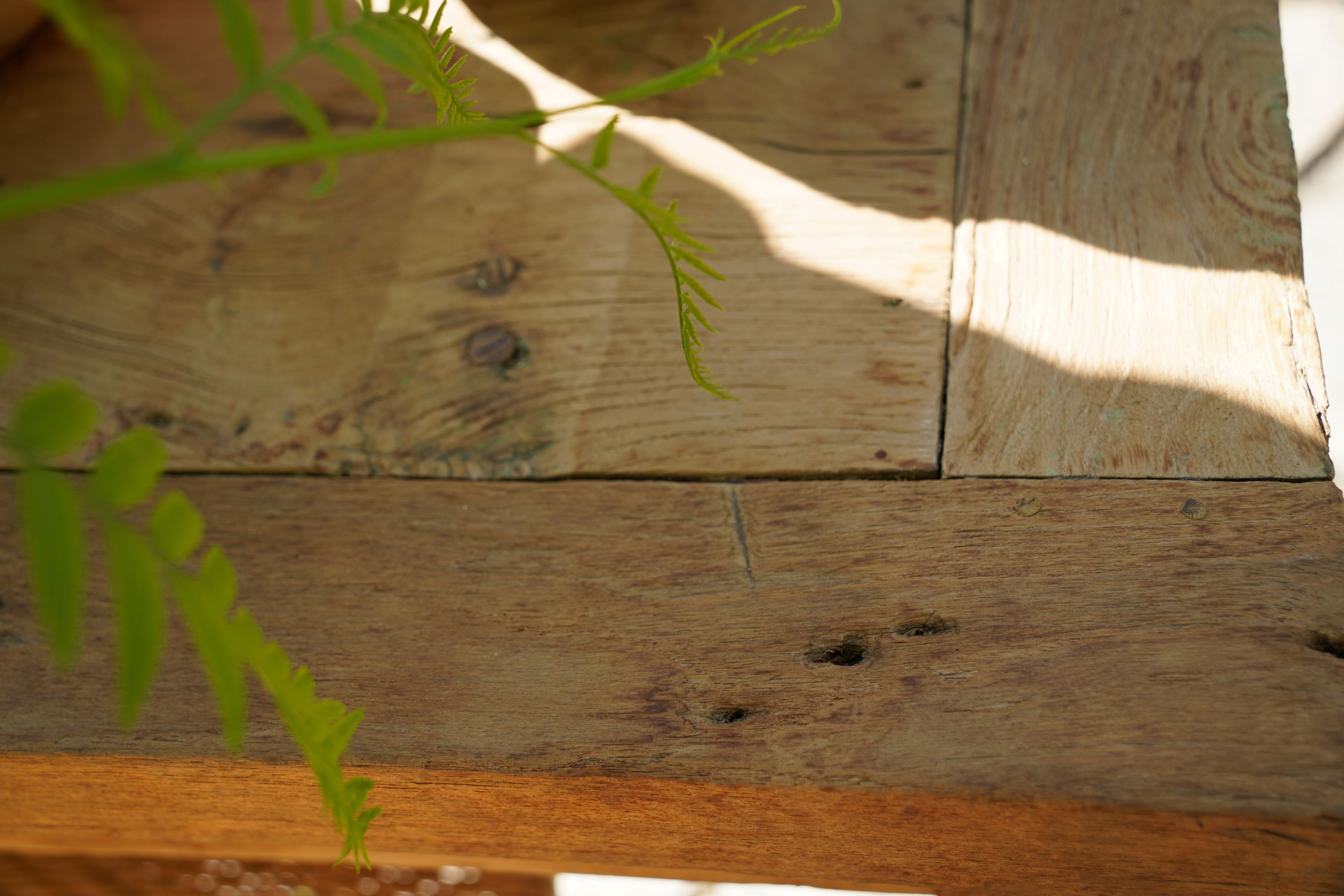 TEAK TABLE WITH STOOL