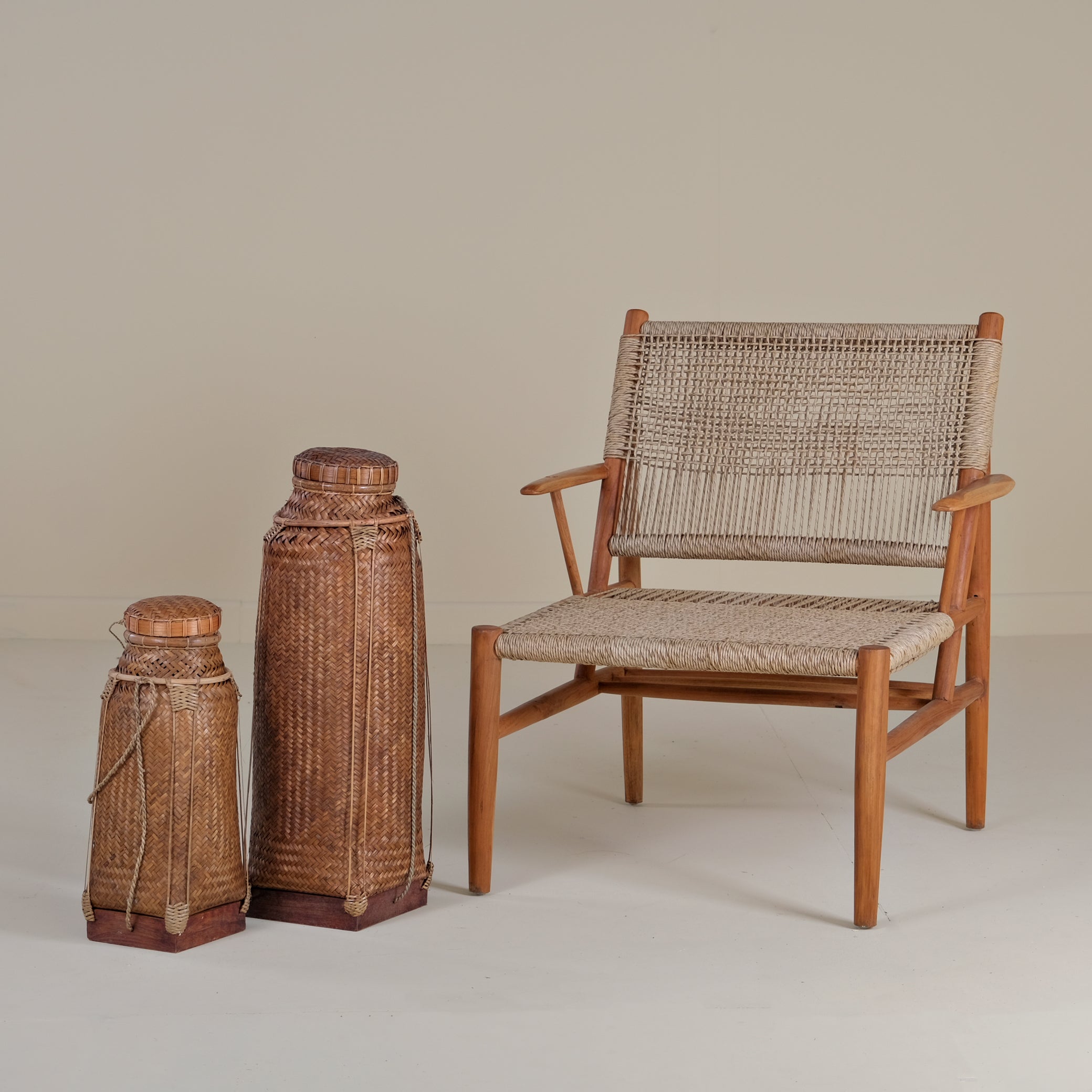 RATTAN ROPE BRAIDED BOX M
