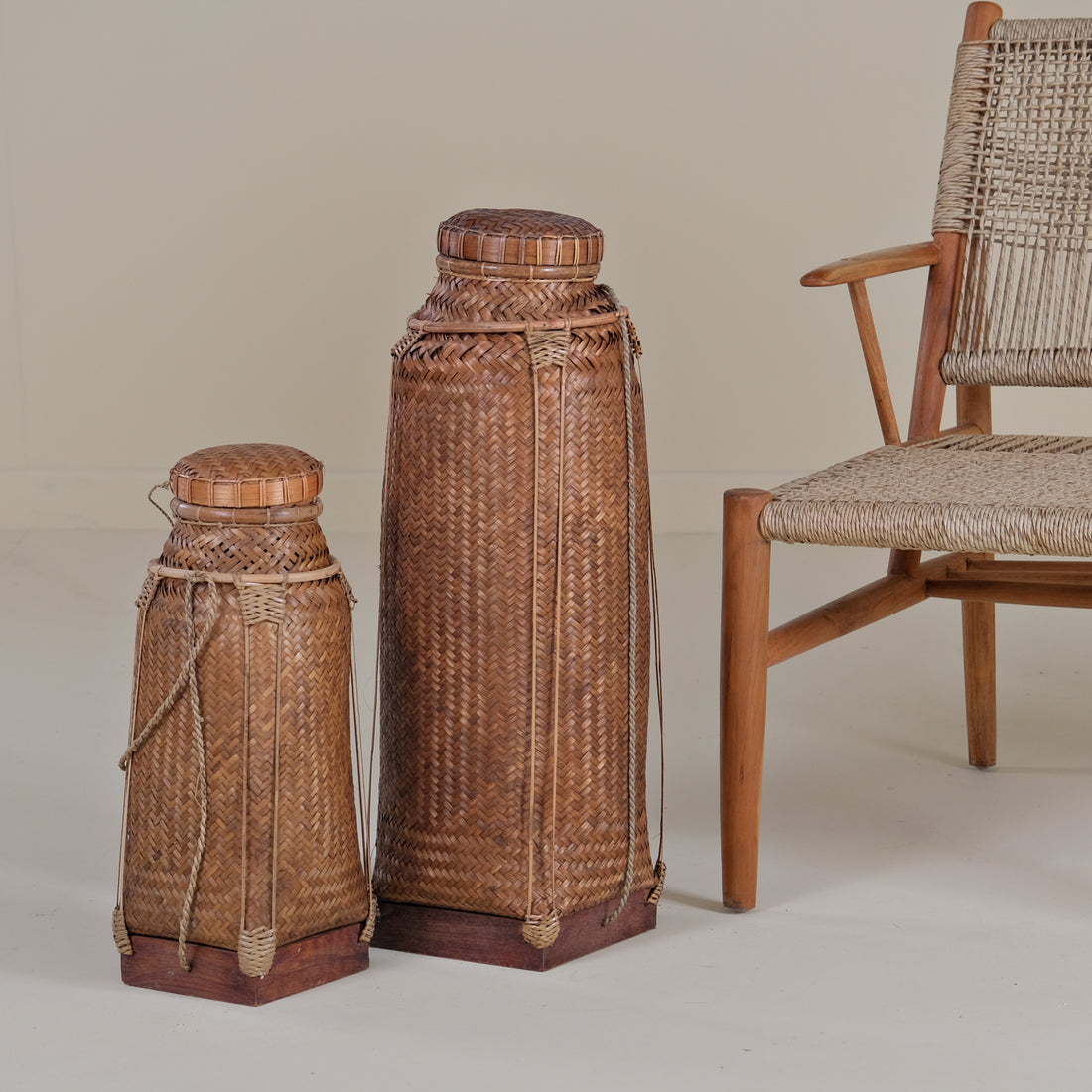 RATTAN ROPE BRAIDED BOX M
