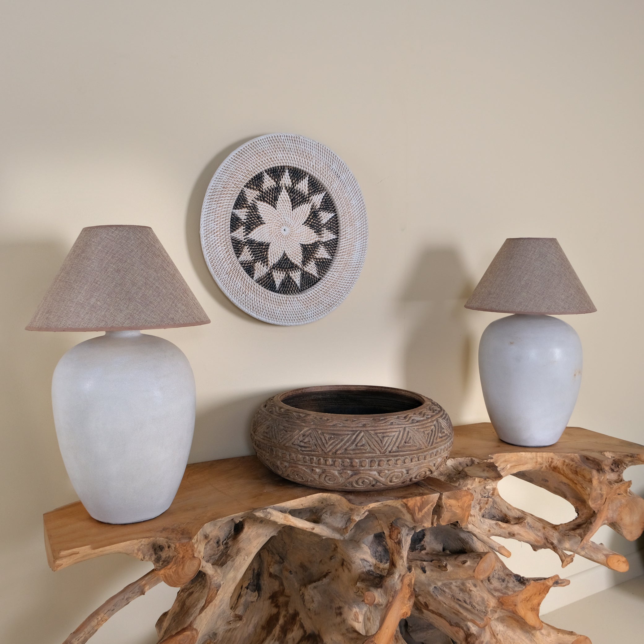 NATURAL PATTERNED LAMPSHADE