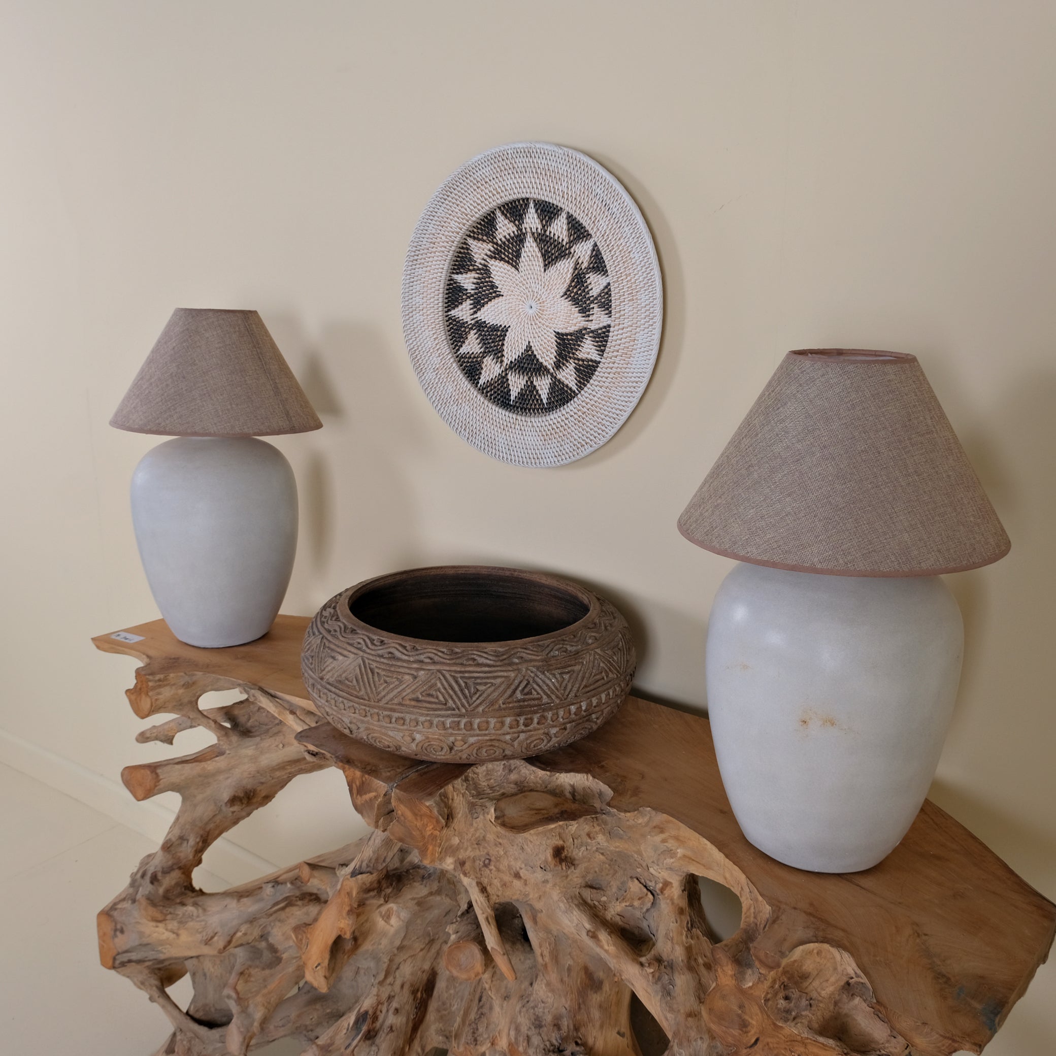 NATURAL PATTERNED LAMPSHADE