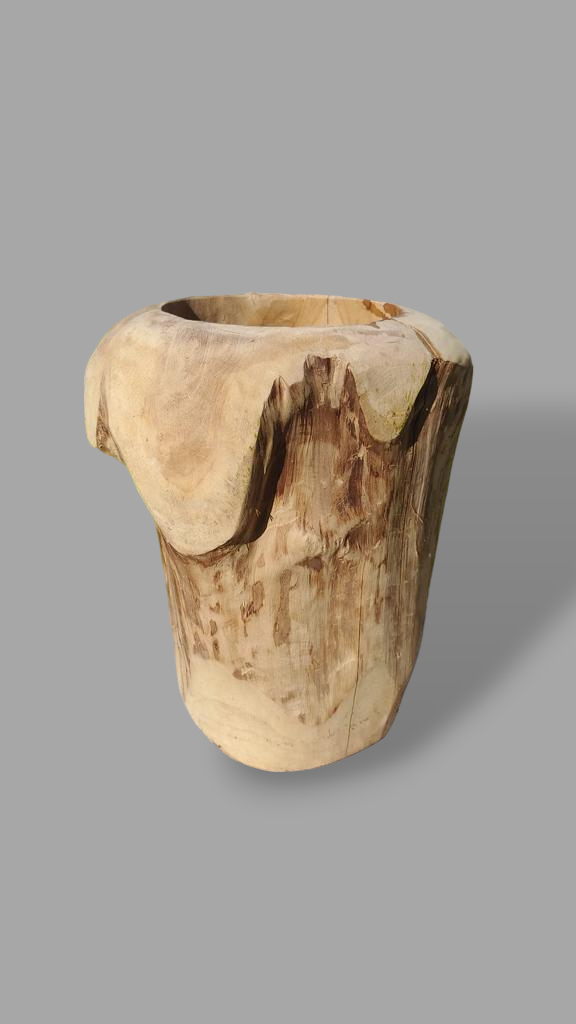TEAK DECORATIVE FLOWERPOT M
