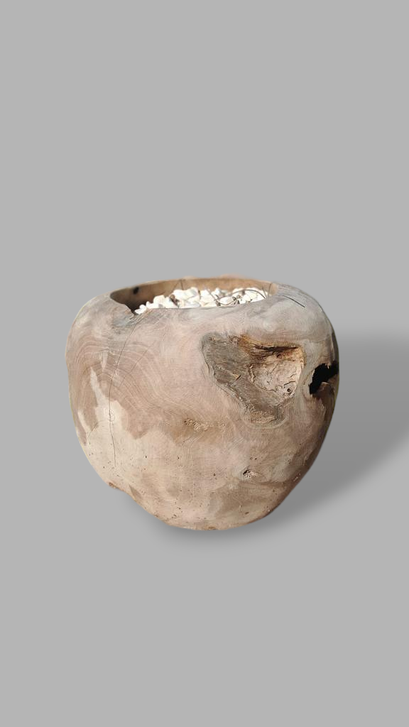 TEAK DECORATIVE FLOWERPOT S