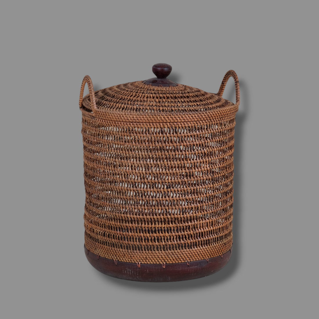 RATTAN HANDLED BASKET