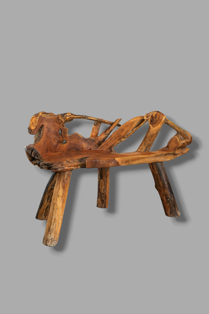 SINGLE TEAK BANK