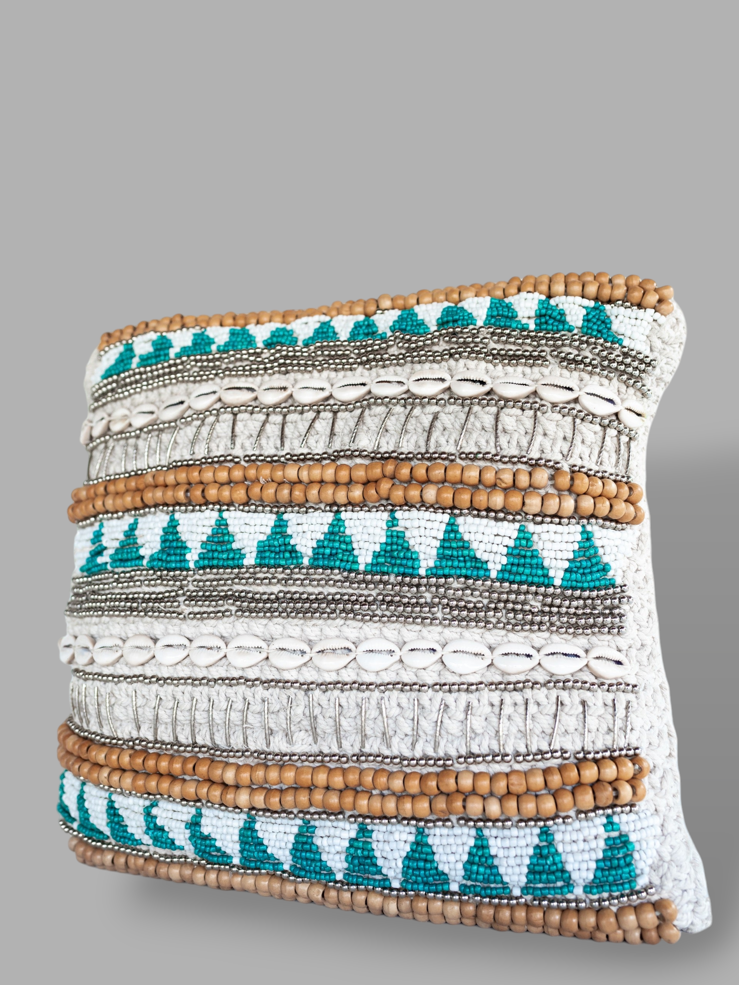 BEADED CUSHION COVER