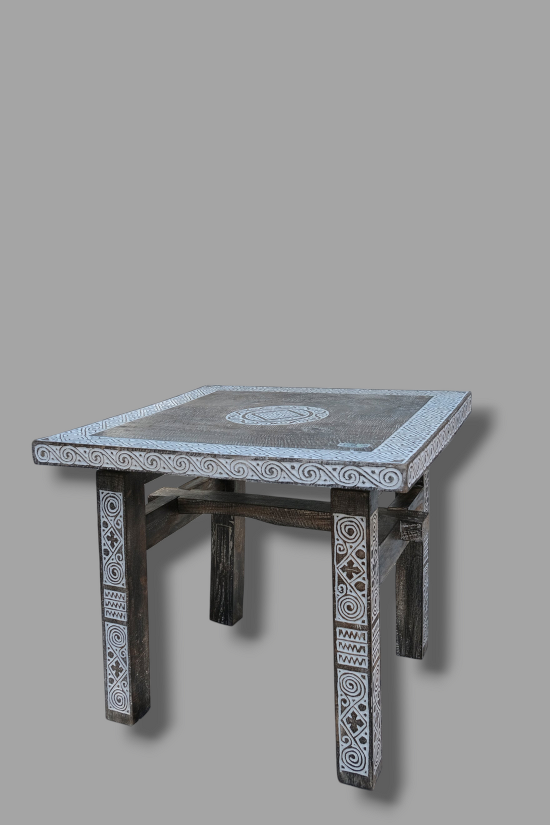 SQUARE EMBROIDERED TABLE 90CM