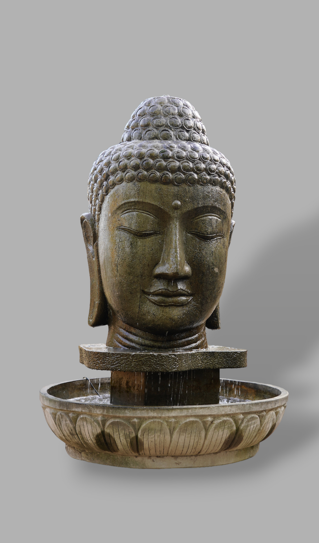 LARGE BUDDHA BUST WITH POOL