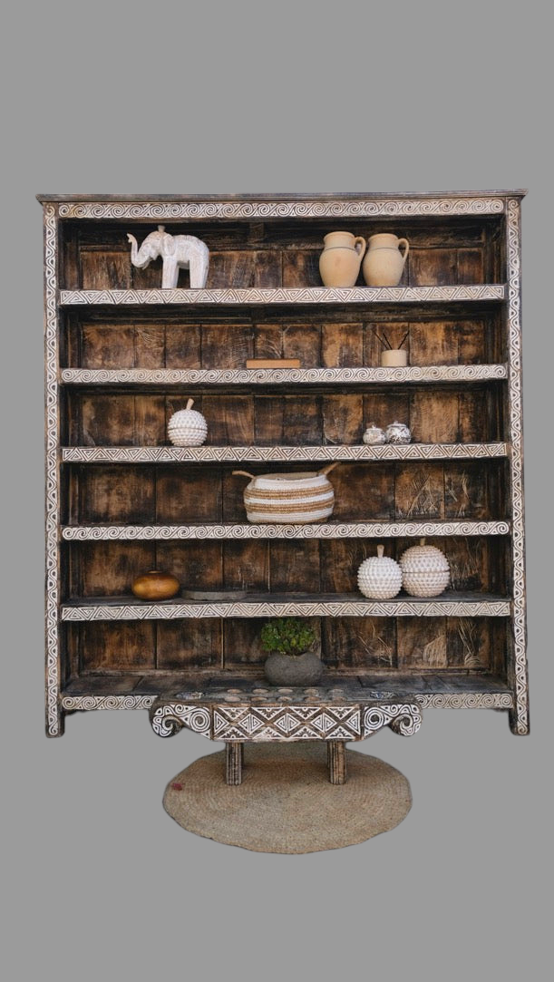 LARGE EMBROIDERED BOOKSHELF
