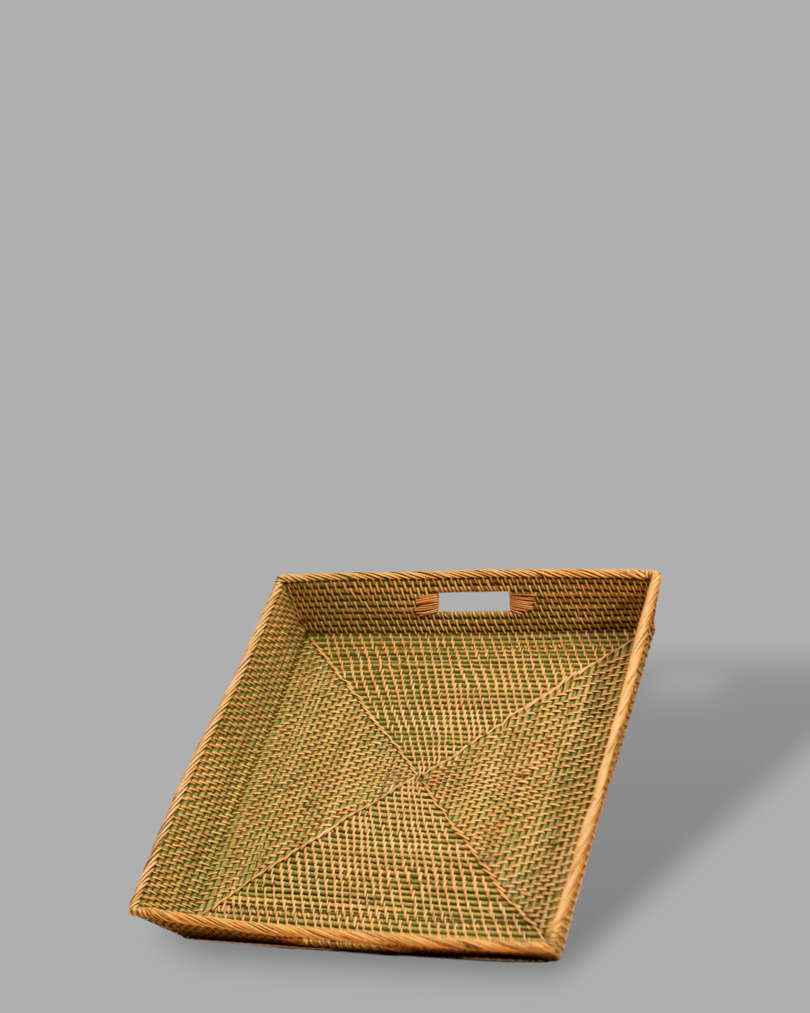 RATTAN HANDLE TRAY