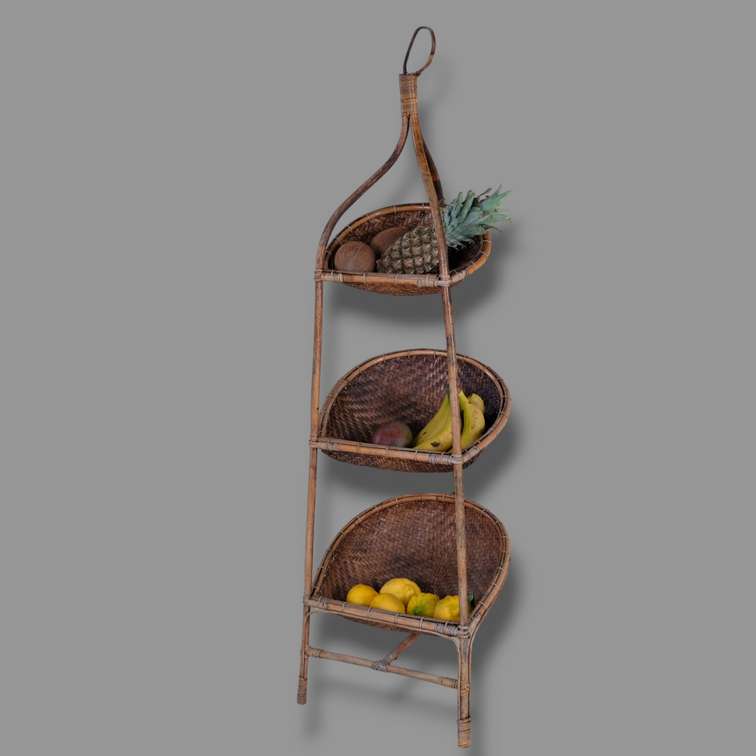 RATTAN FOOT BASKET