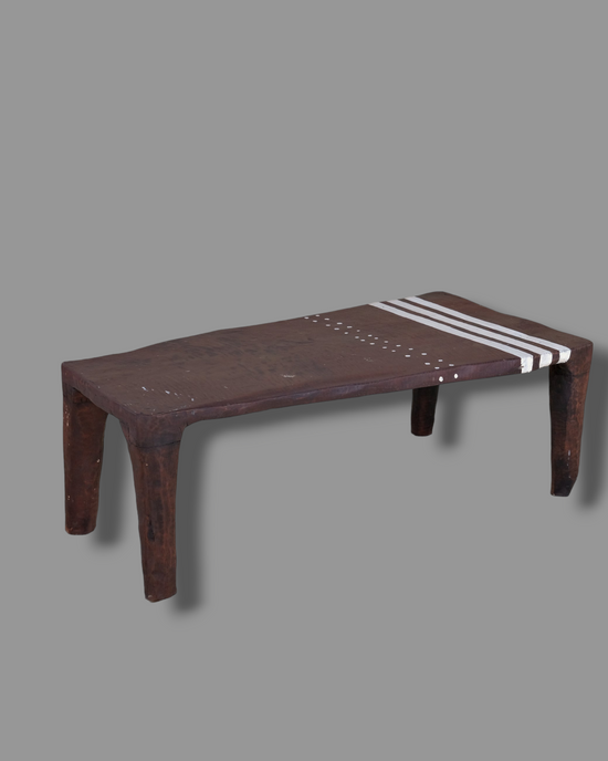 TEAK ÇİZGİ DESENLİ DİKDÖRTGEN COFFETABLE