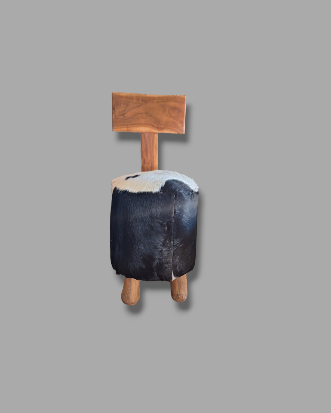 CALFSKIN STOOL WITH BACK