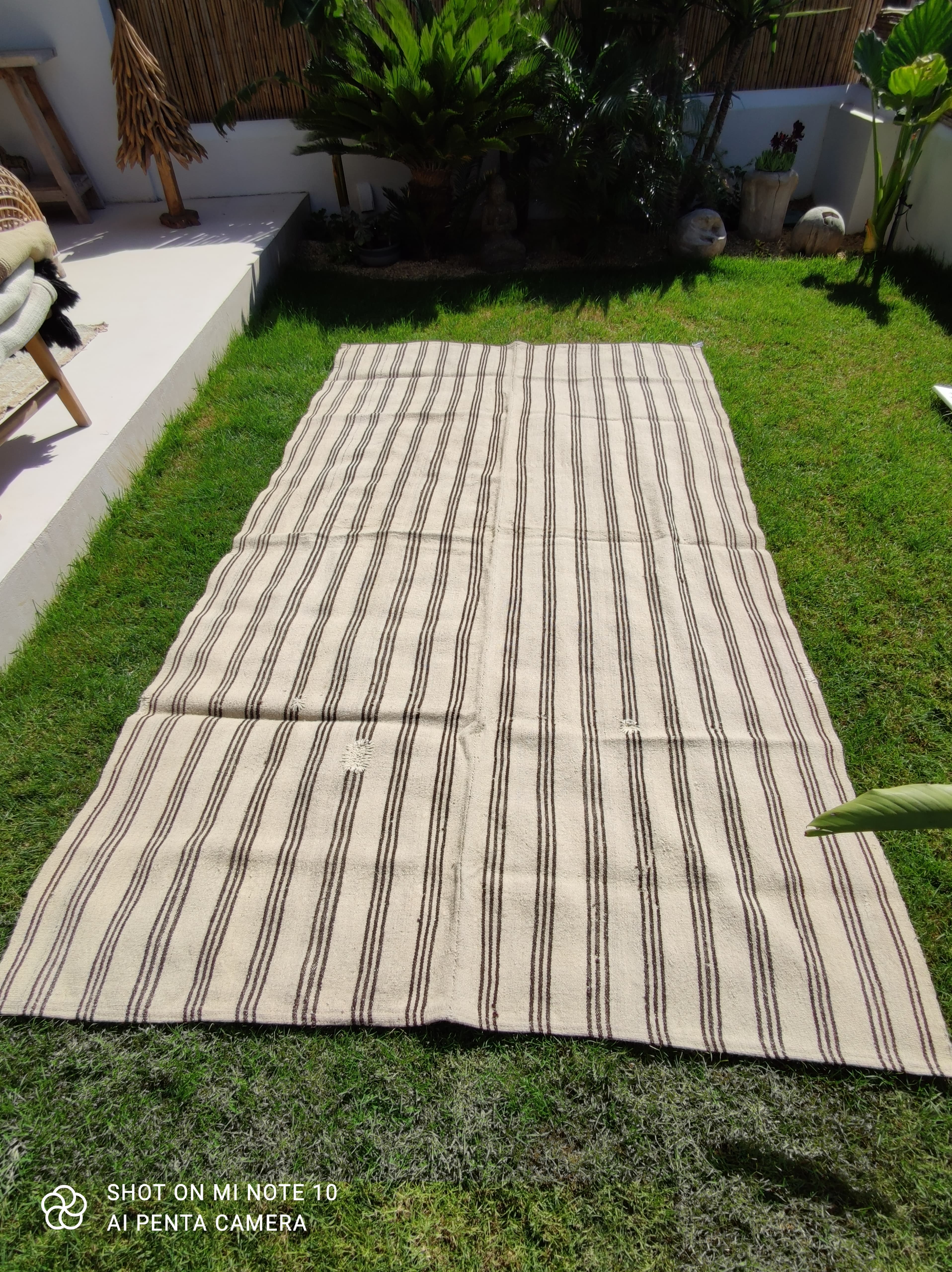 KAHVE ÇİZGİLİ KİLİM