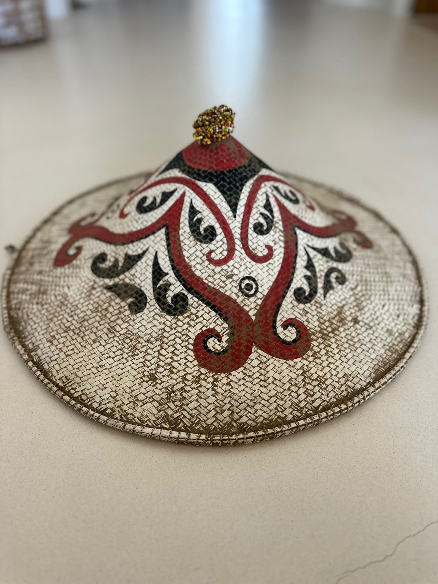 KONİK HASIR DUVAR DEKOR/ŞAPKA 001