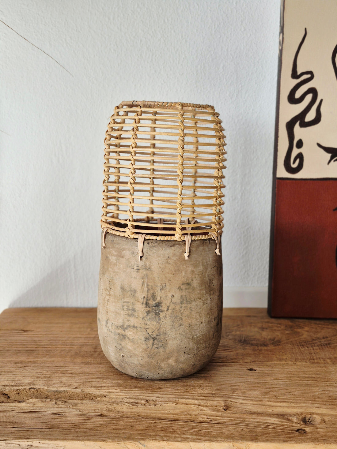 RATTAN SMALL VASE