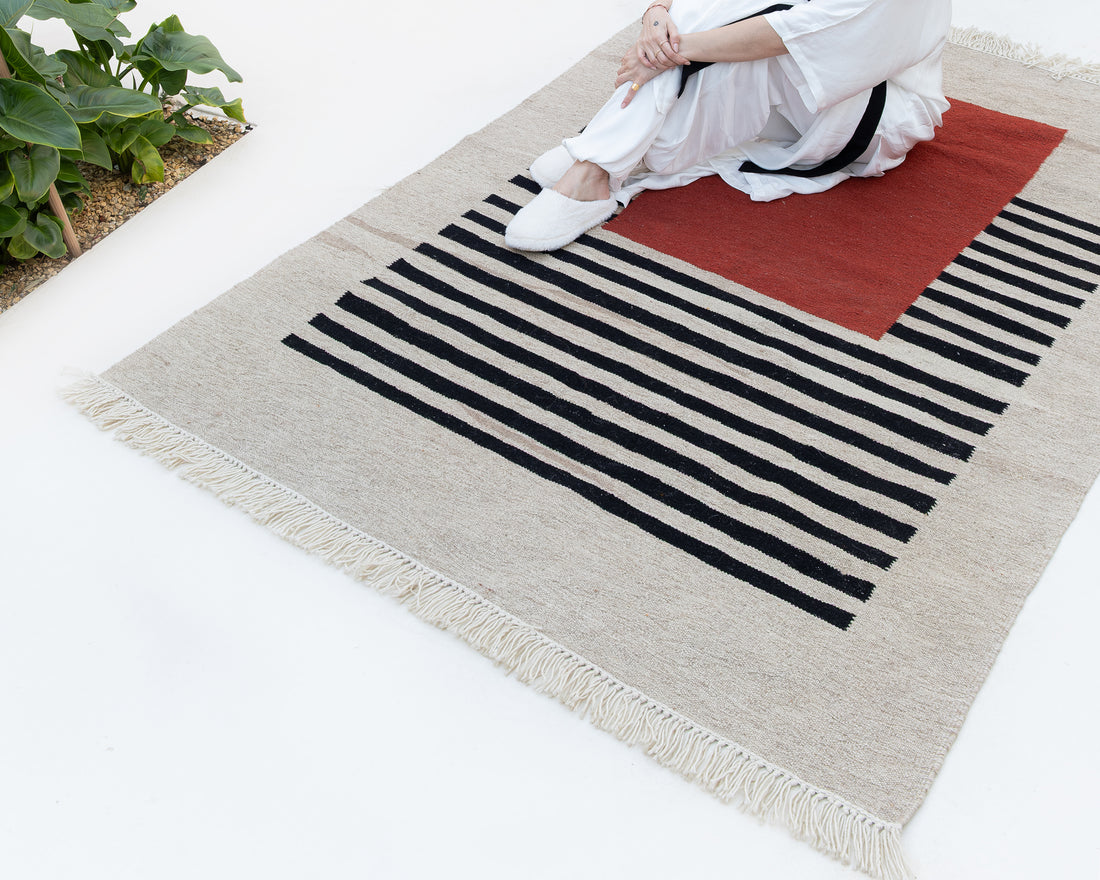 EL DOKUMA DOĞAL TASARIM KİLİM