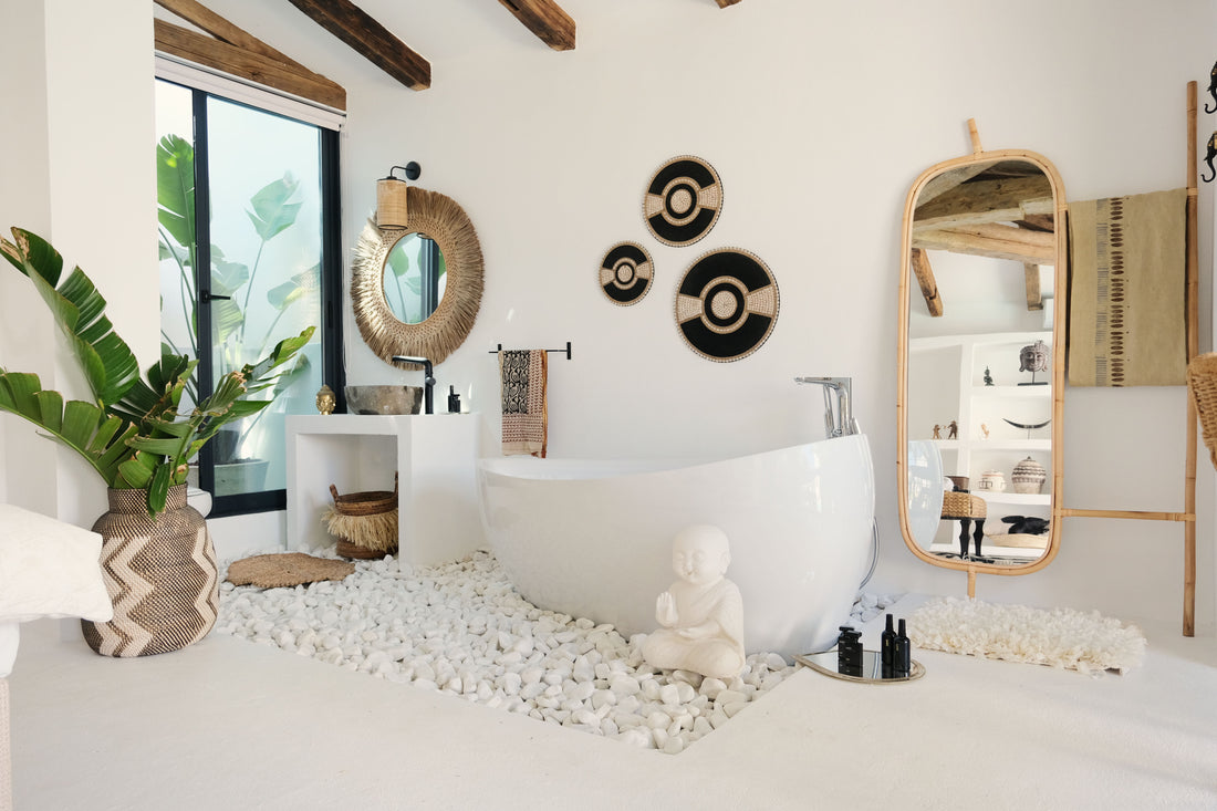 HANGING RATTAN MIRROR FRAME