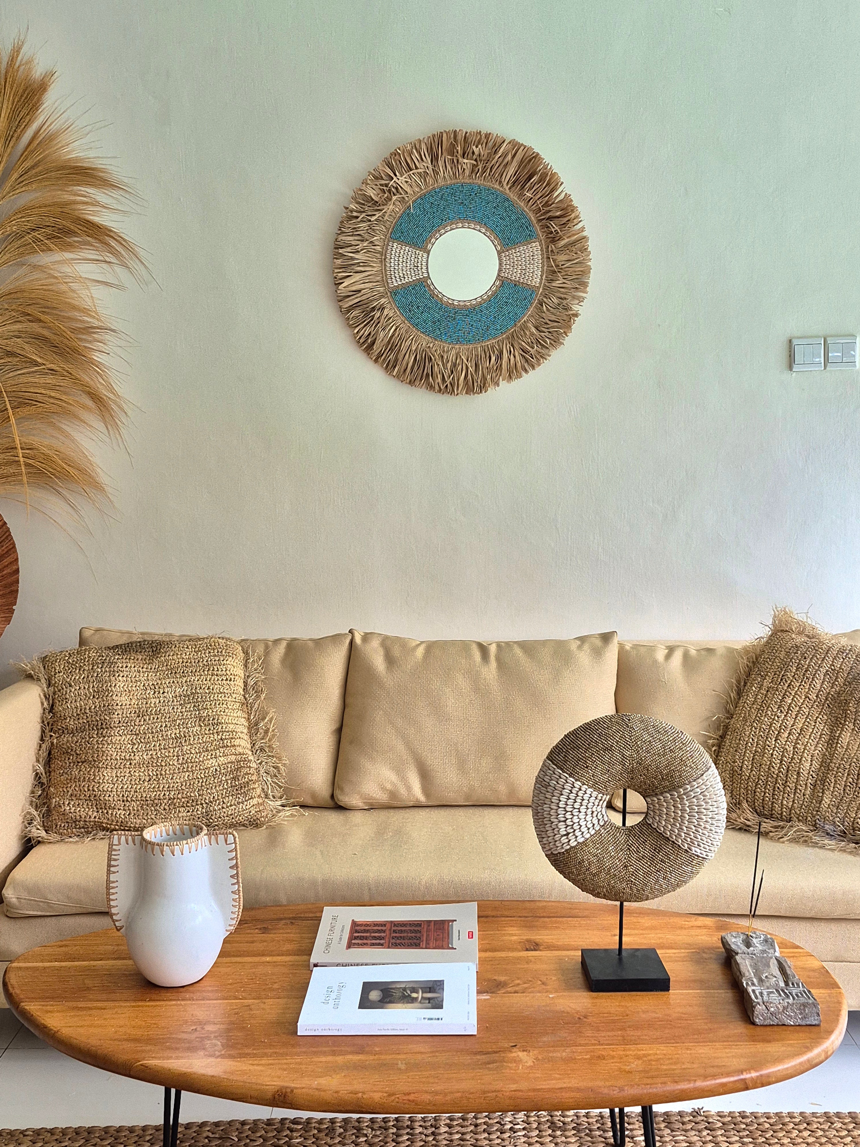 NANDA AYNA DUVAR DEKOR 70CM(turkuaz)