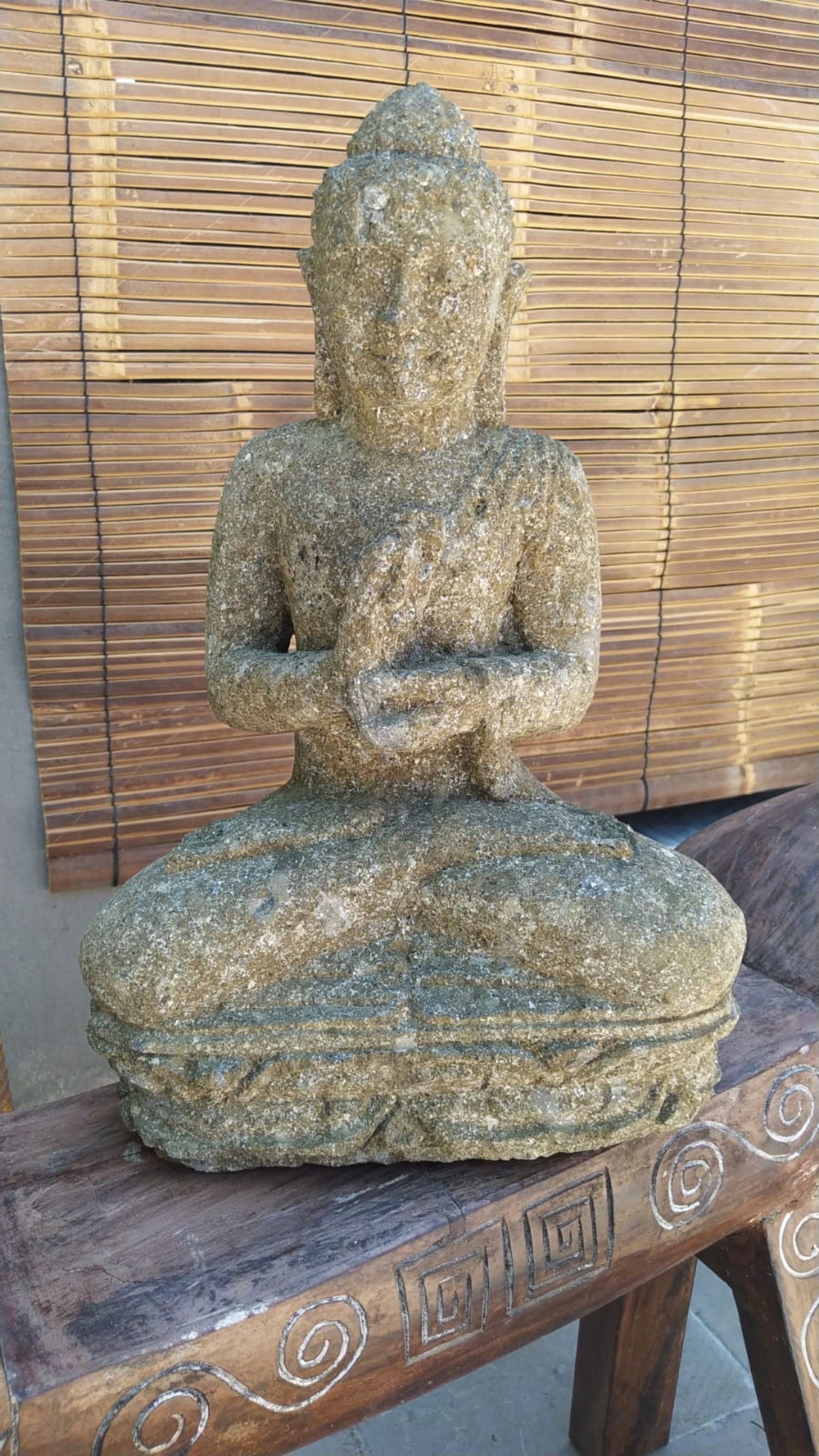 GREEN STONE SITTING BUDDHA STATUE 2