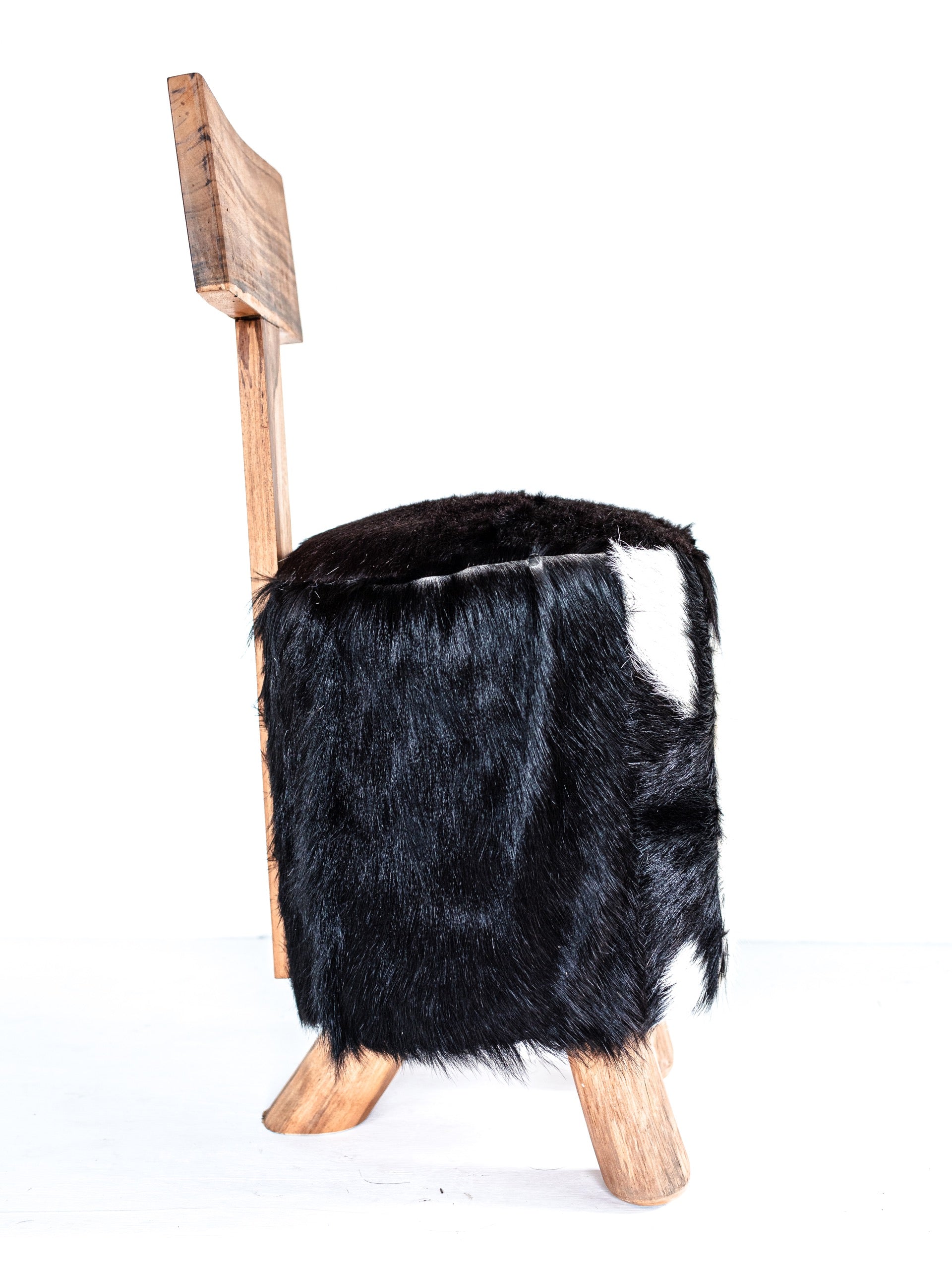 CALFSKIN STOOL WITH BACK