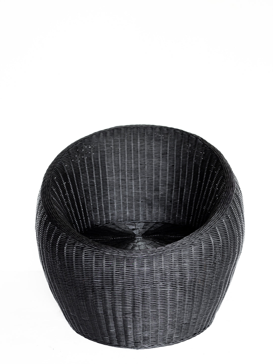 BLACK RATTAN BALL CHAIR