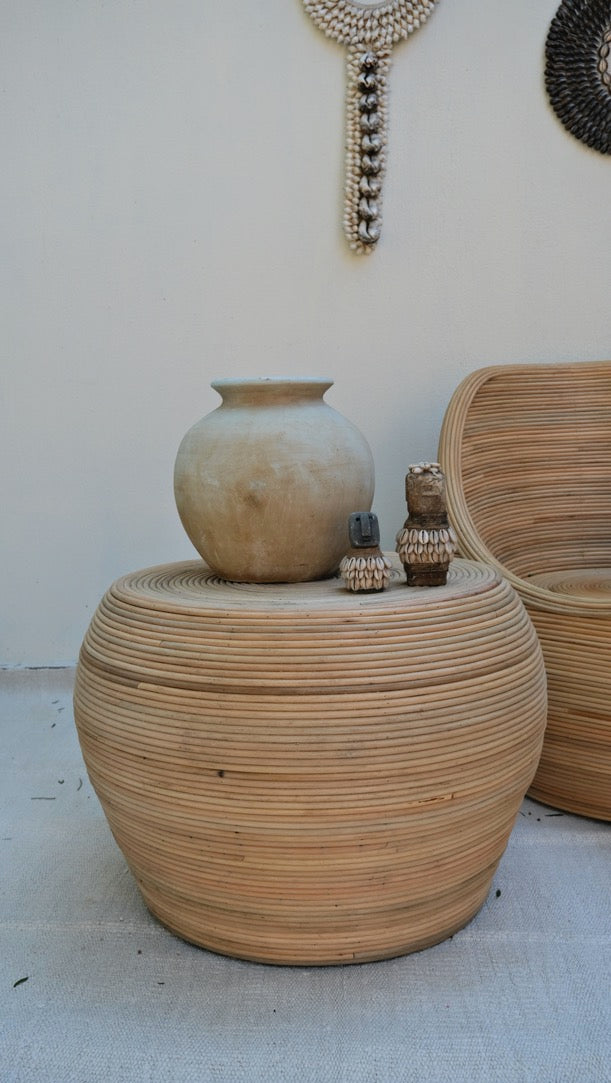 RATTAN TOP COFFEE TABLE