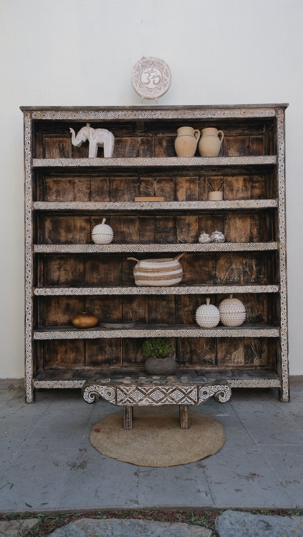 LARGE EMBROIDERED BOOKSHELF