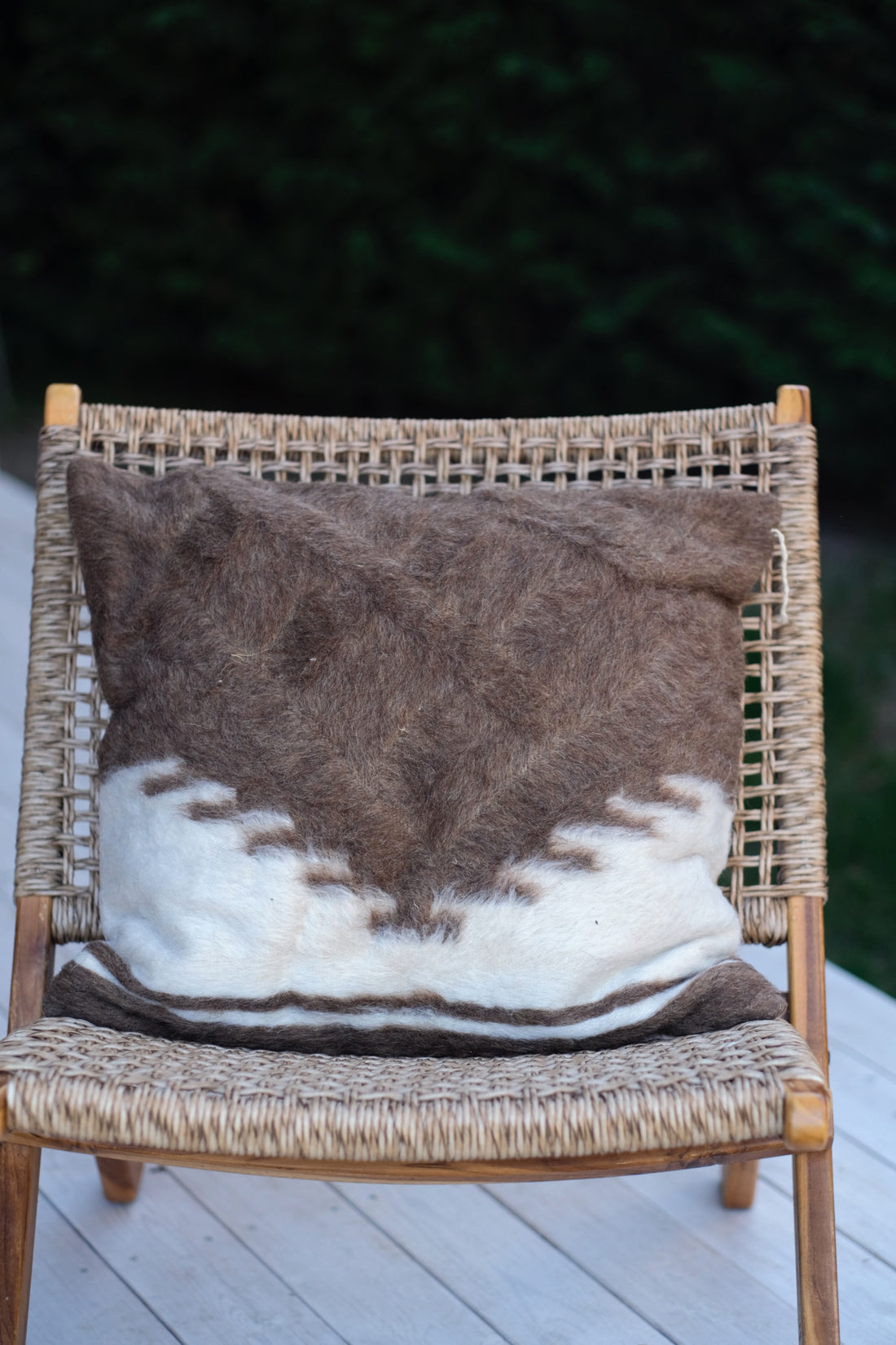 HANDWOVEN MOHAIR COFFEE FLOOR CUSHION