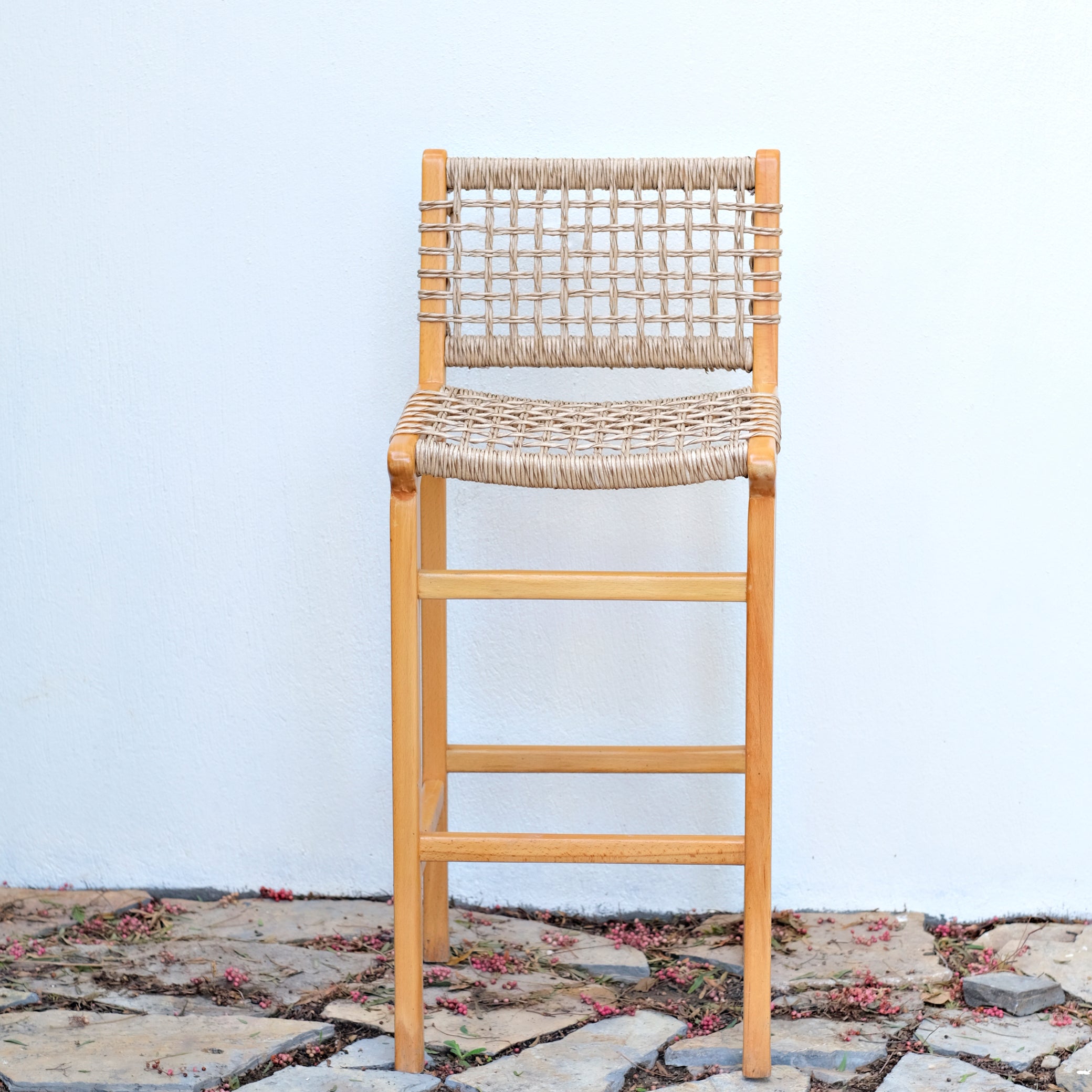 KNITTED BAR CHAIR CREAM