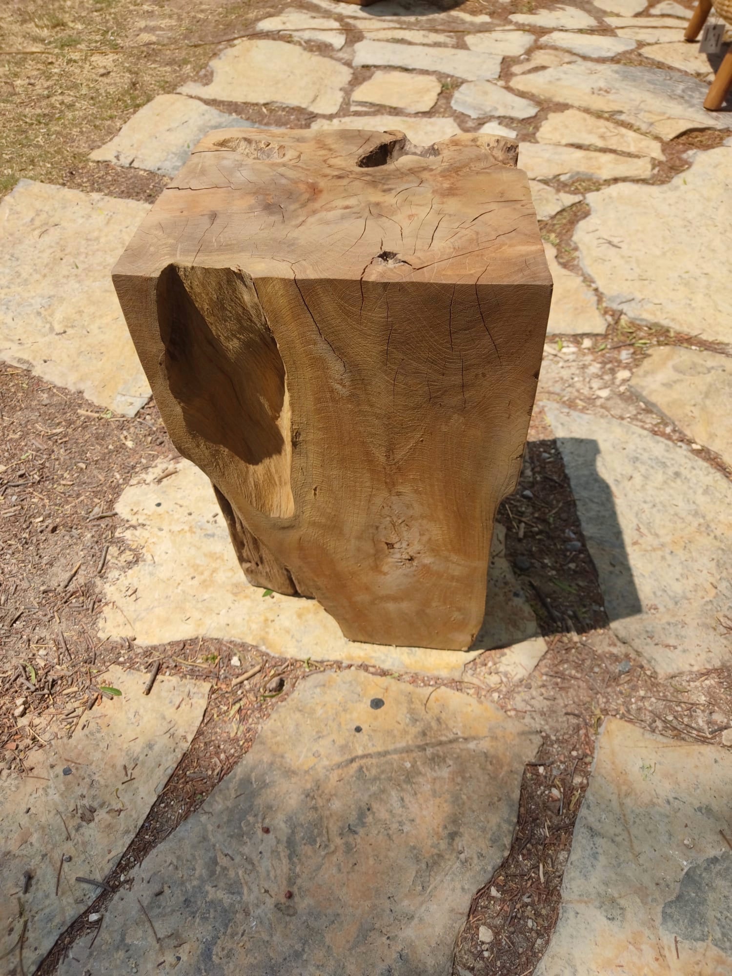 TEAK SQUARE STOOL/COFFEE TABLE