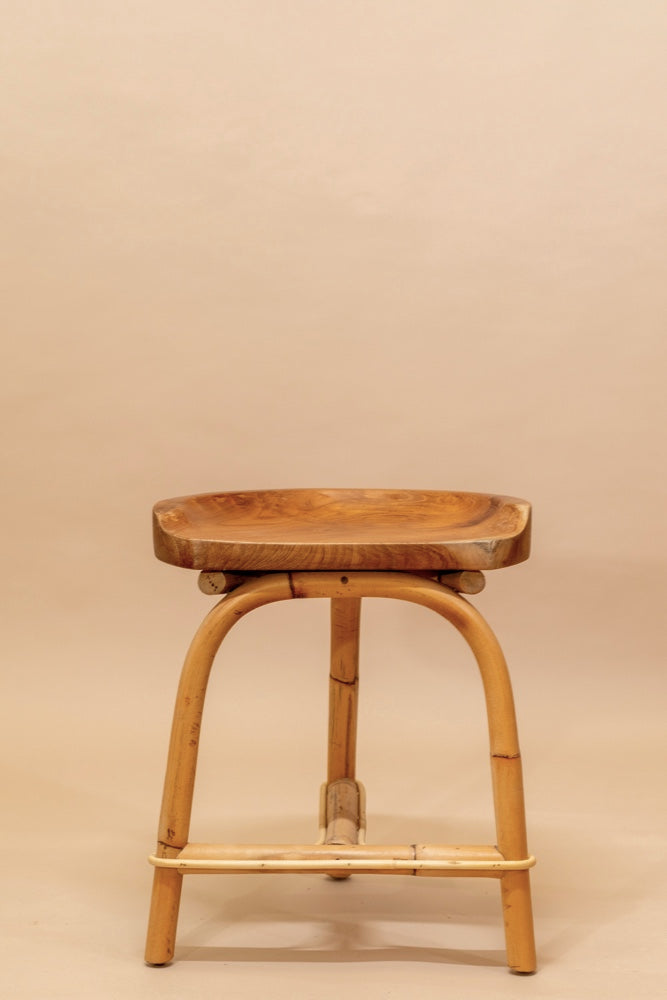 TEAK MINI STOOL